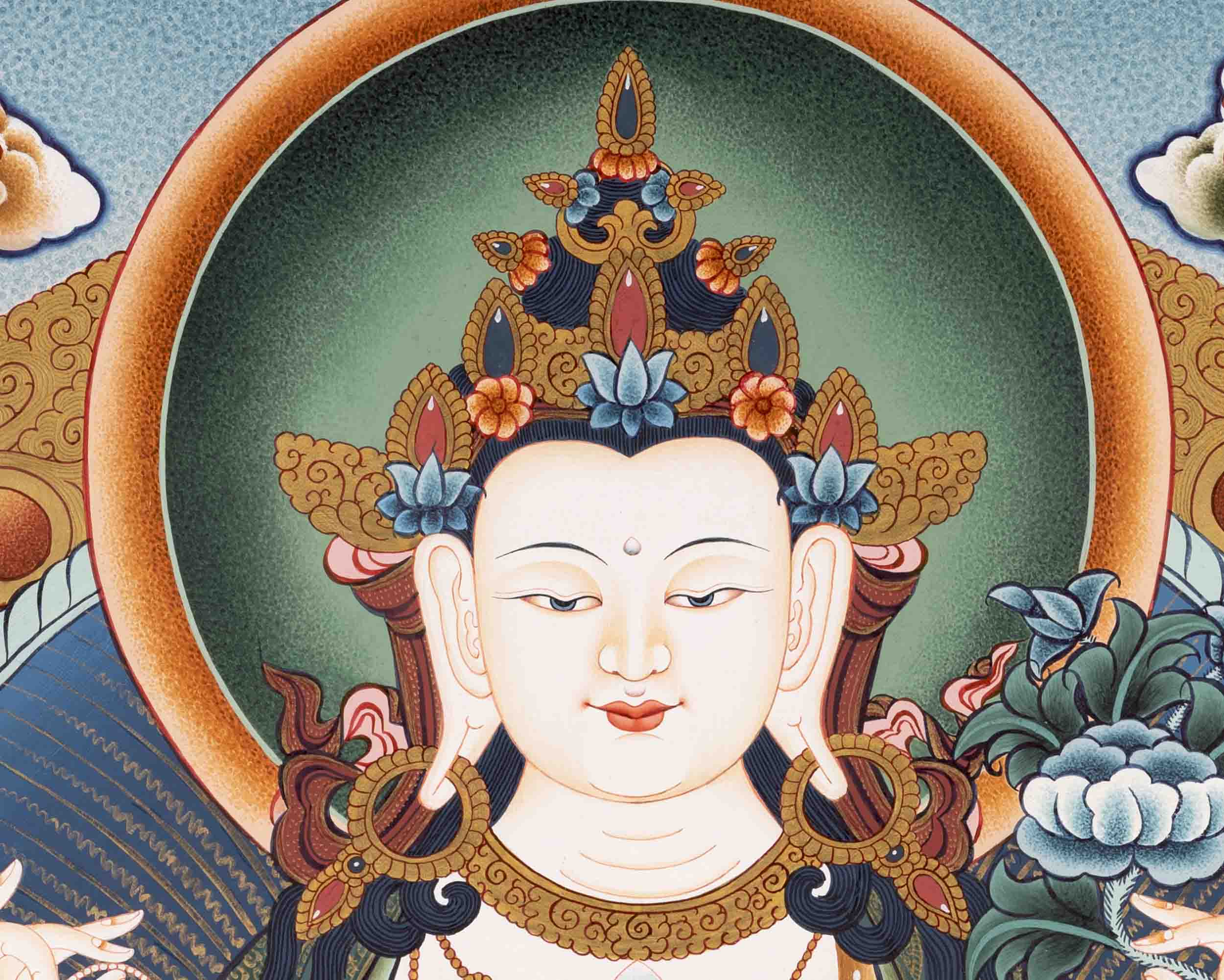 Buddhist Avalokiteshvara Chengrezig | Wall Decoration Thangka Painting