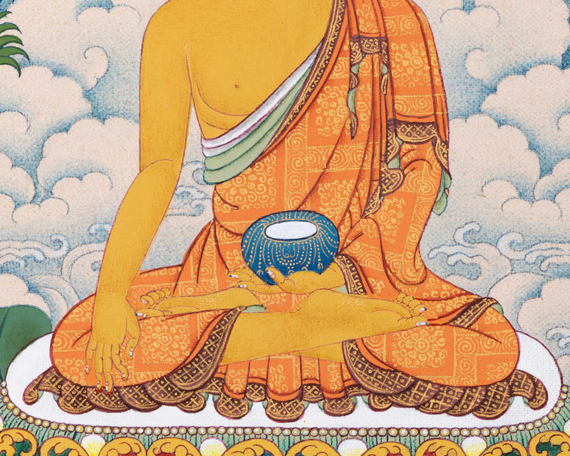 Siddhartha Gautama Art | Hand-Painted Shakyamuni Buddha Thangka | Buddhist Wall Decors