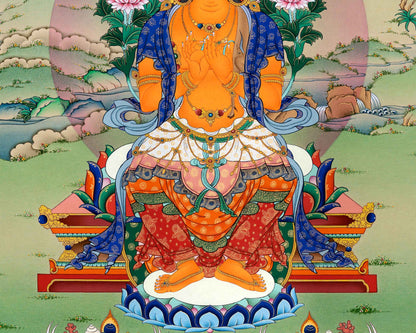 Maitreya Buddha's Presence in Canvas Print | High-Quality Canvas Print |  Embodiment of Future Enlightenment