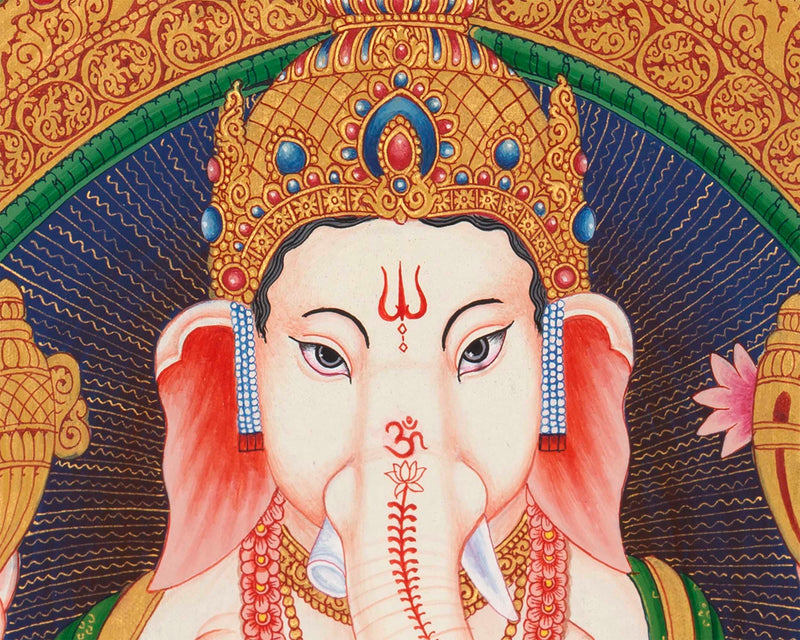 Ganesha Thangka Prints | Digital Printing | Religious Wall Decor
