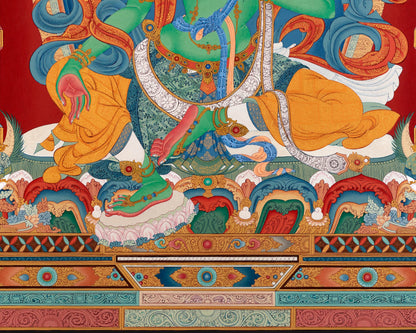 Green Tara Thangka Print | Green Tara Guru| Wall Decor