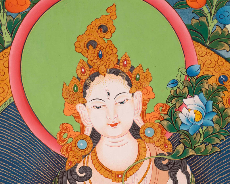 White Tara Thangka | Wall Hanging Decorations