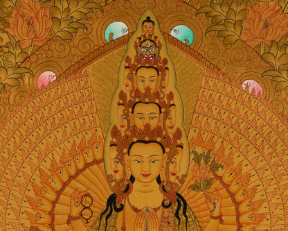 1000 Armed Avalokiteshvara Thangka | Wall Hanging Decoration