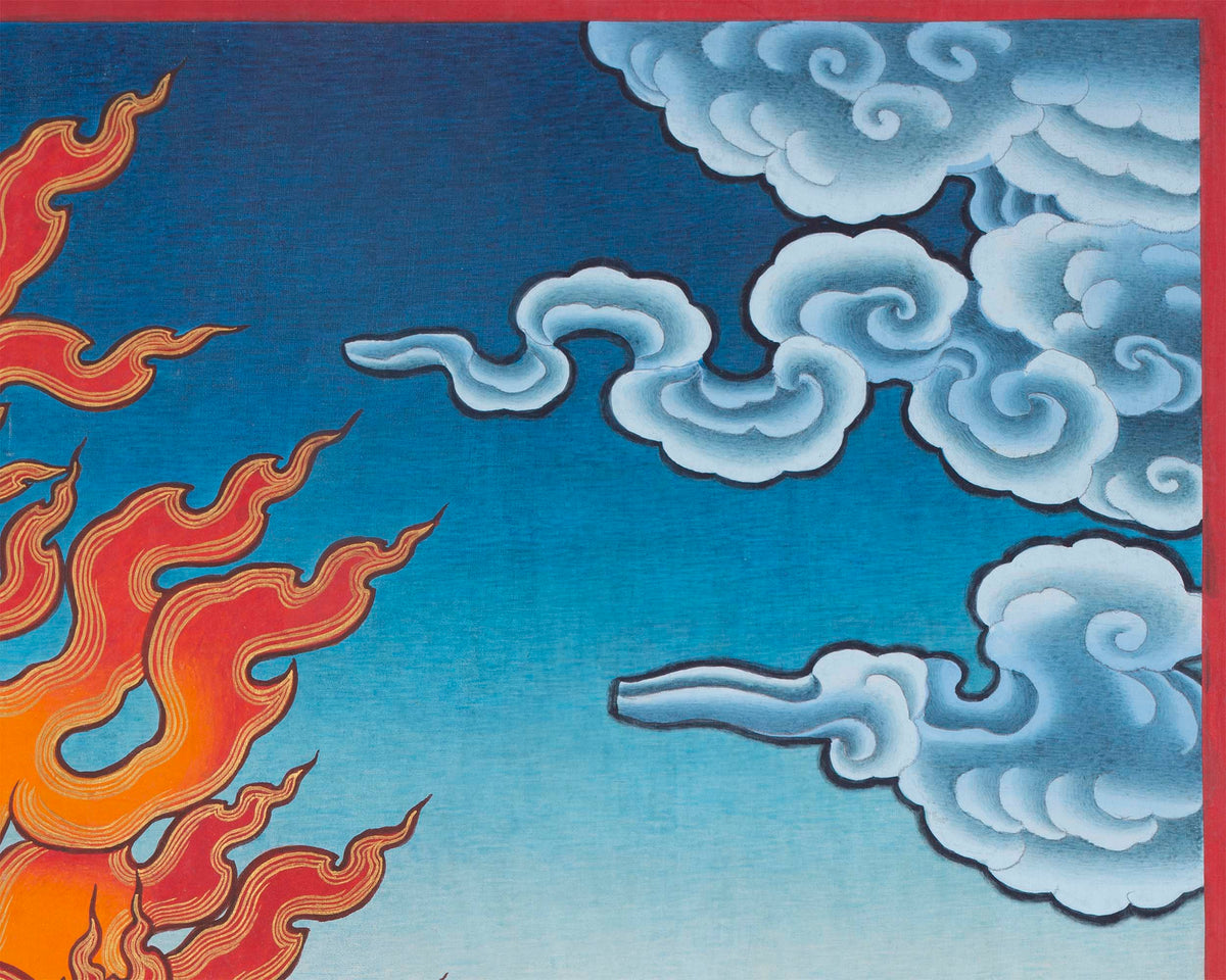 Yama Dharmaraja Thangka | Budddhist Thangka | Digital Print