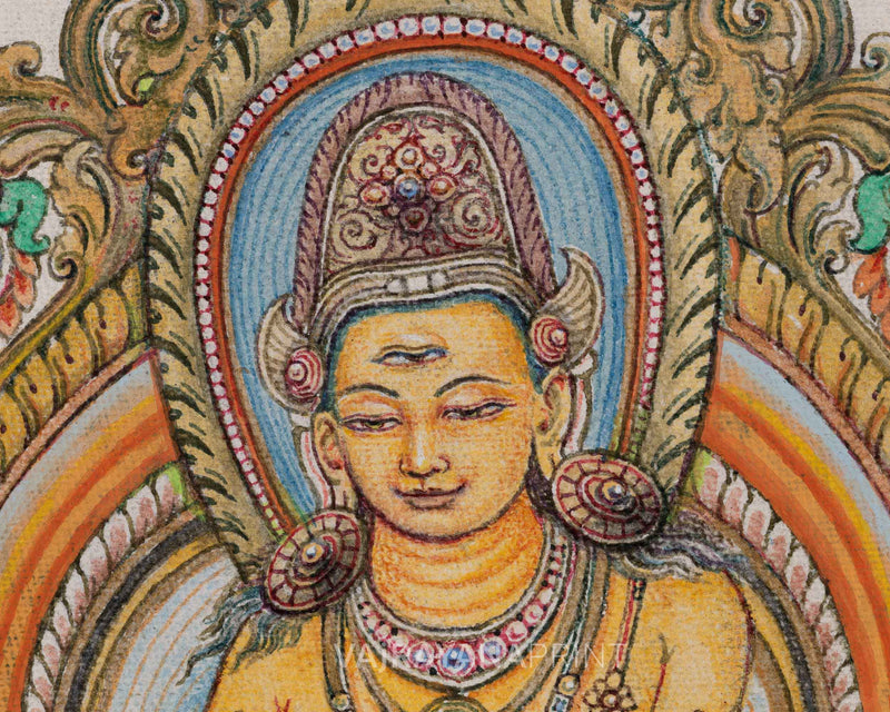 High-Quality Print Of Indra God | Indra The Lord Of Heaven | Himalayan Art