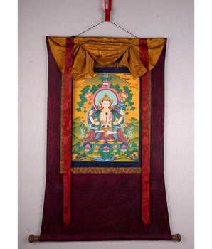 4 Armed Chengrezig With brocade