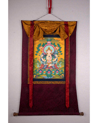4 Armed Chengrezig With brocade