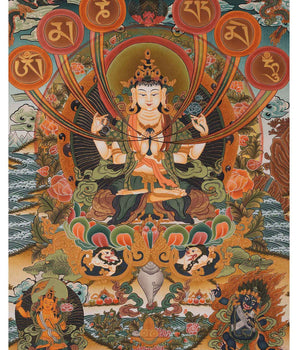 Chenrezig thangka nepal