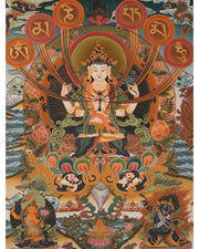 Chenrezig thangka nepal