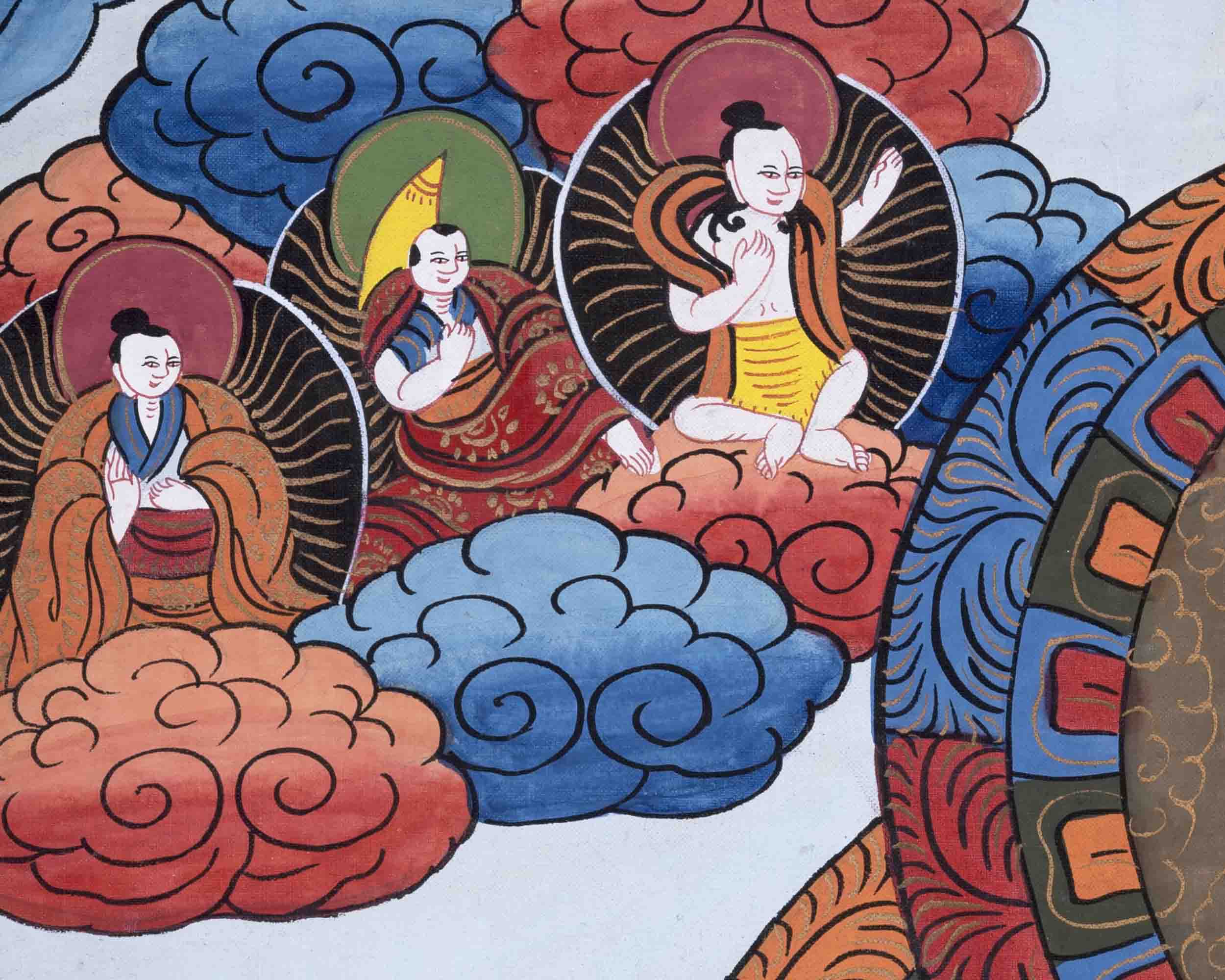Traditional 3 Mandala Thangka | Religious Buddhist Art | Wall Decors