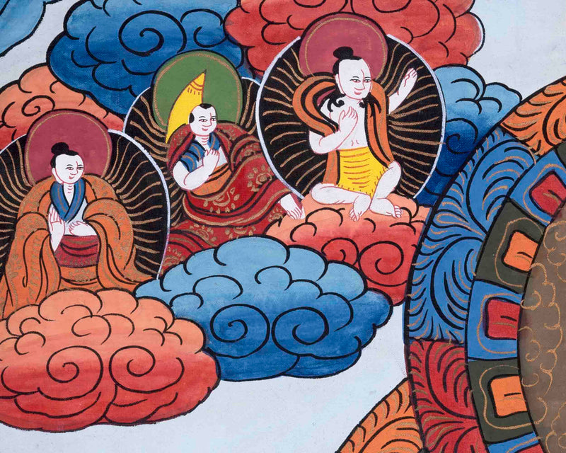Traditional 3 Mandala Thangka | Religious Buddhist Art | Wall Decors
