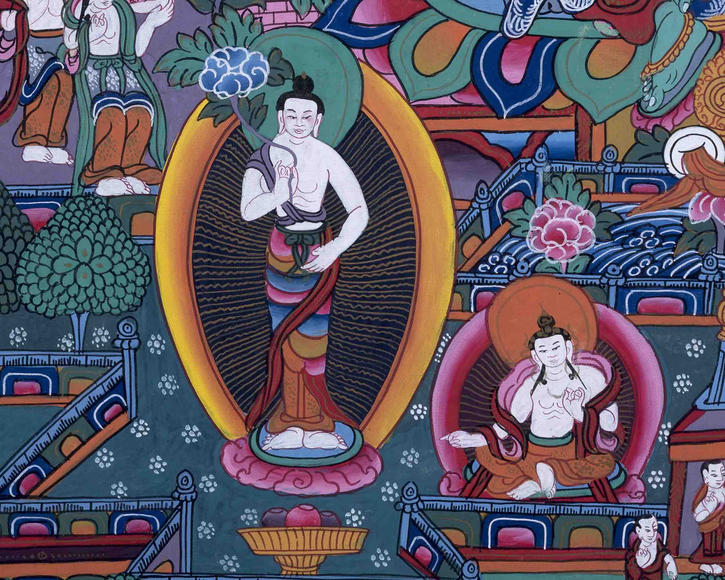 Old Green Tara Thangka | Traditional Handpainted Artwork | Wall Decors
