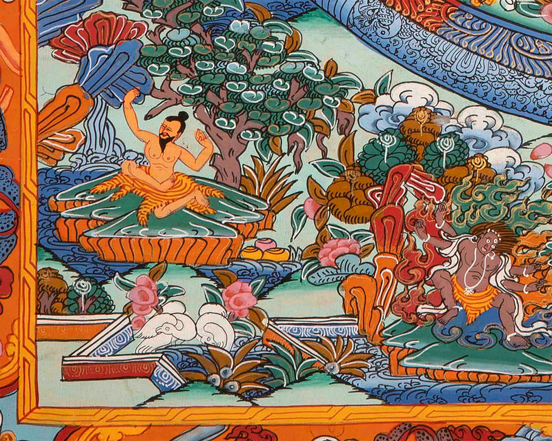 Colourful Buddha Mandala Thangka | Mindfulness Meditation Object