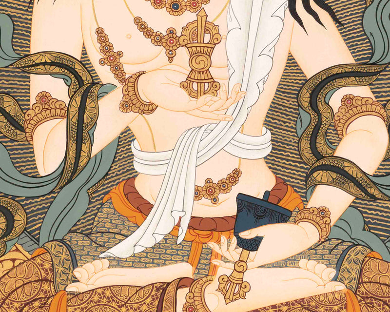 Vajrasattva Dorje Sempa Thangka | Tibetan Traditional Paint