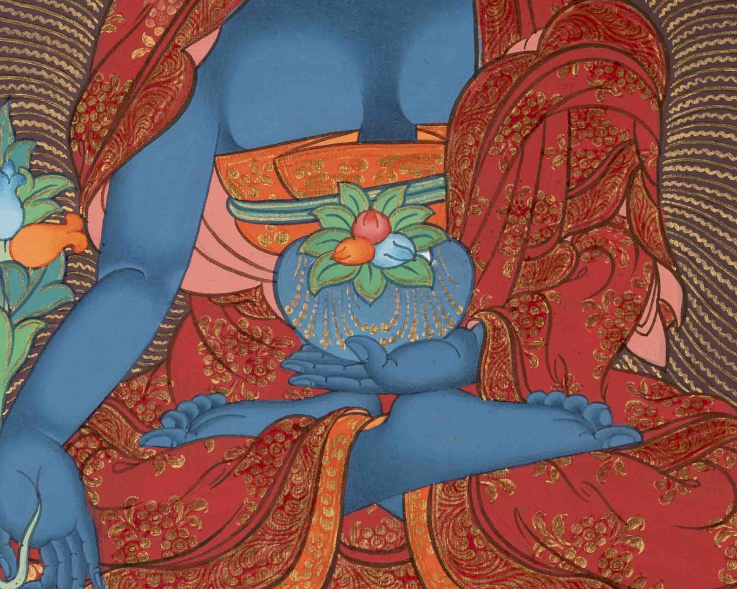 Healing Buddha Thangka | Medicine Buddha | Religious Painting