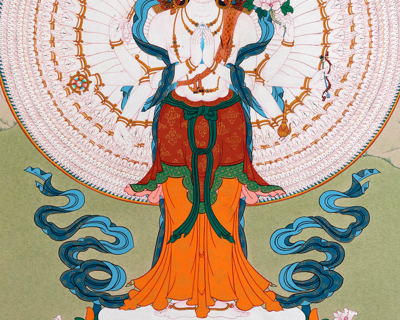 1000 armed Chenrezig Thangka | Traditional  Art