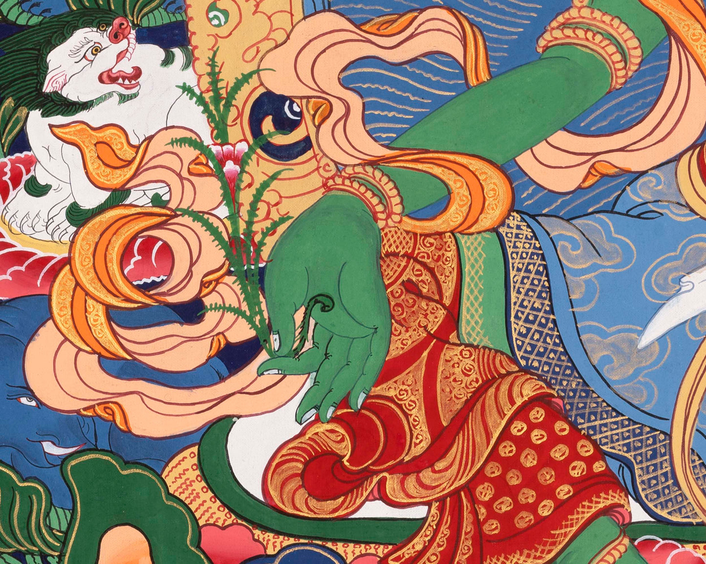 Green Tara Thangka | Wall Decor Painting