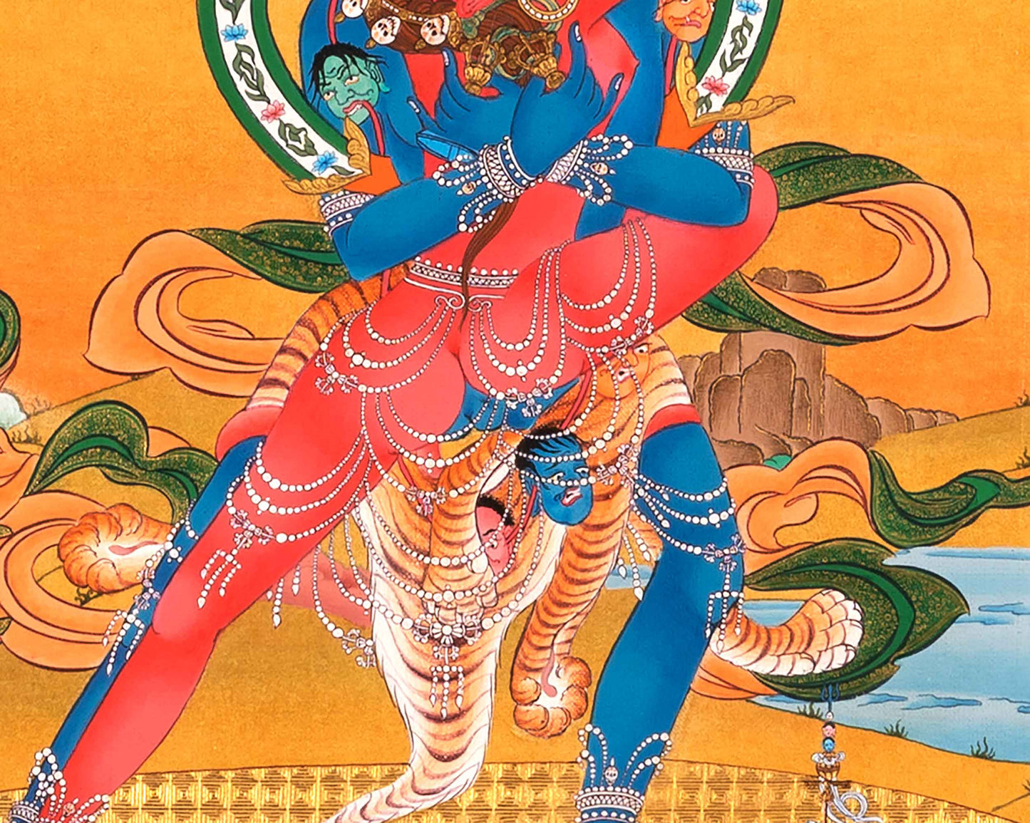 Cakrasamvara Tantra Thangka | Traditional Buddhist Art Of Chakrasamvara With Consort