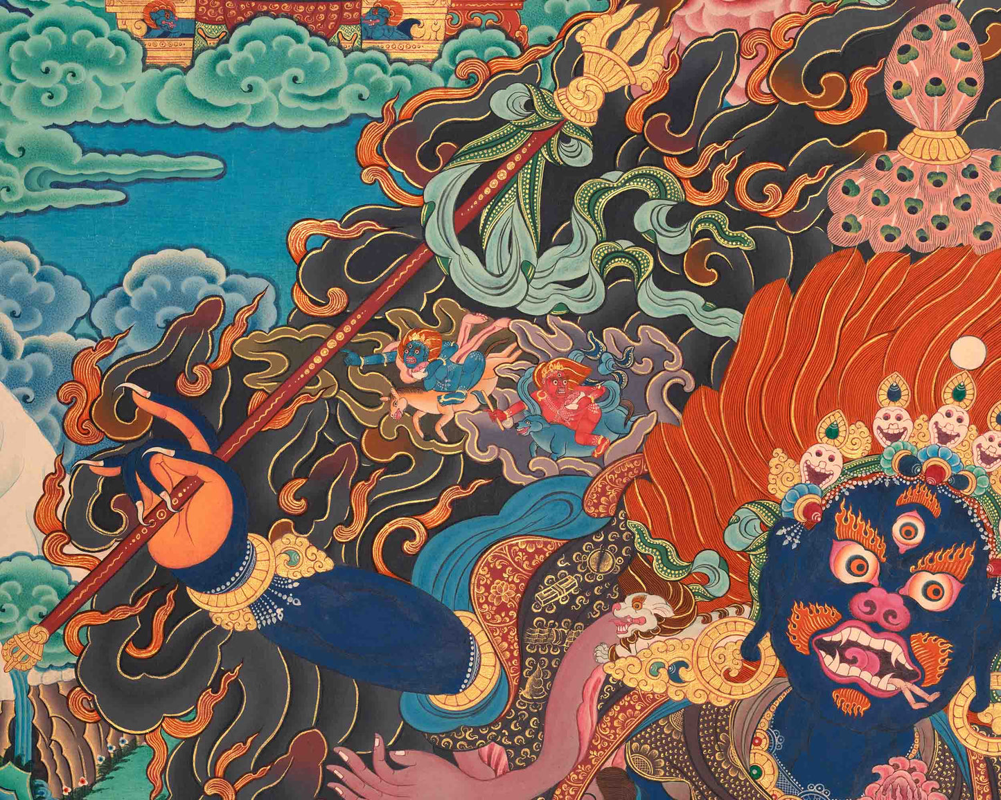 Palden Lhamo Thangka Print | Invoking the Power of the Goddess | Wall Decoration