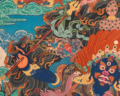 Palden Lhamo Thangka Print | Invoking the Power of the Goddess | Wall Decoration