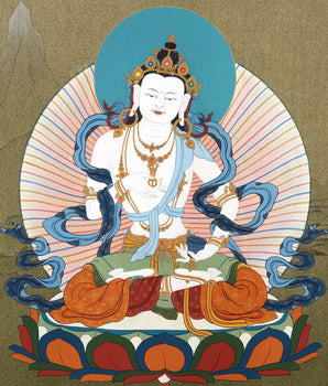 Vajrasattva Thangka, Dorje Sempa, Tibetan Thangka Painting