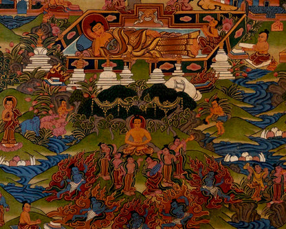 Buddha Life Story | Traditional Tibetan Thangka | Wall Decors