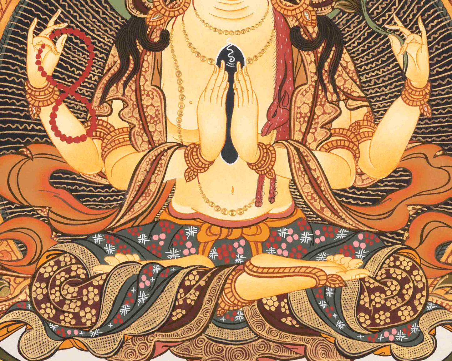 Avalokitesvara Chenresig Thangka | Bodhisattva Of Compassion | Wall Decors