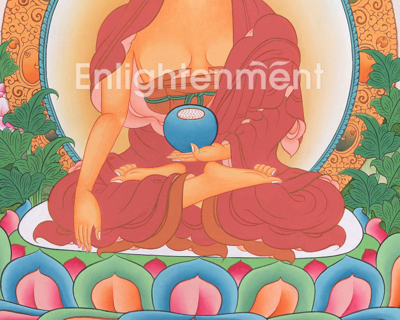 Traditional Gautama Buddha Thangka | Embodiment of Wisdom and Compassion | Shakyamuni Buddha Artwork