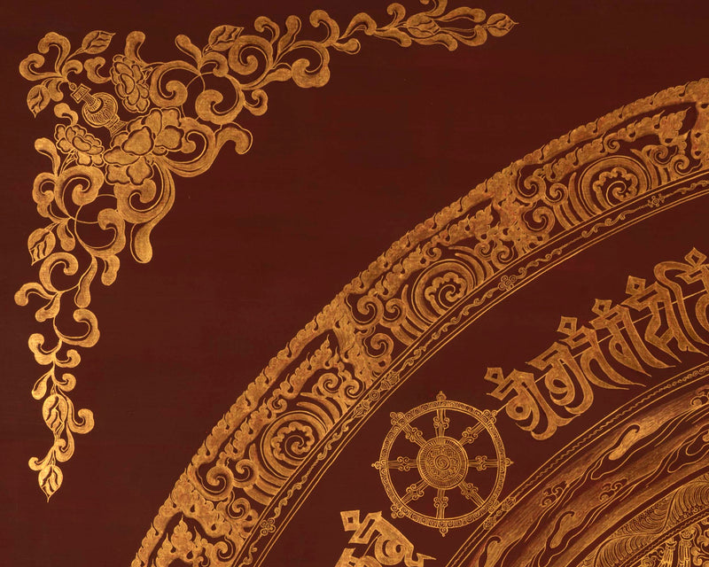 Gold Style Mandala | Buddhist Mandala Thangka
