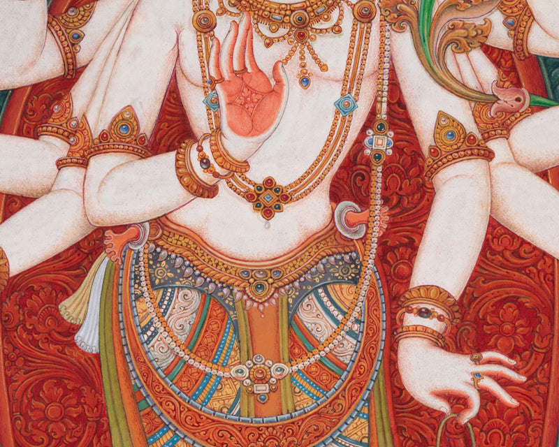 High-Quality Amoghapasa Lokeshvara Thangka Print | The One With The Unfailing Noose, Form Of Avalokiteshvara