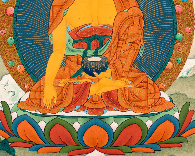 Authentic Buddha Gautama Thangka | Hand-Painted Art of Shakyamuni Buddha | Traditional Painting