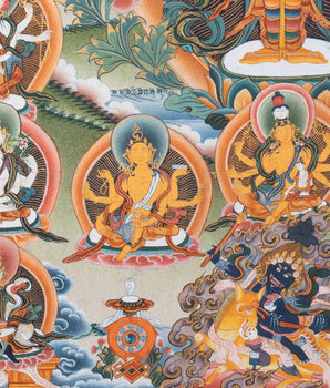 Amoghpasa Thangka | Tibetan Buddhist Handpainted Art | Digital Print