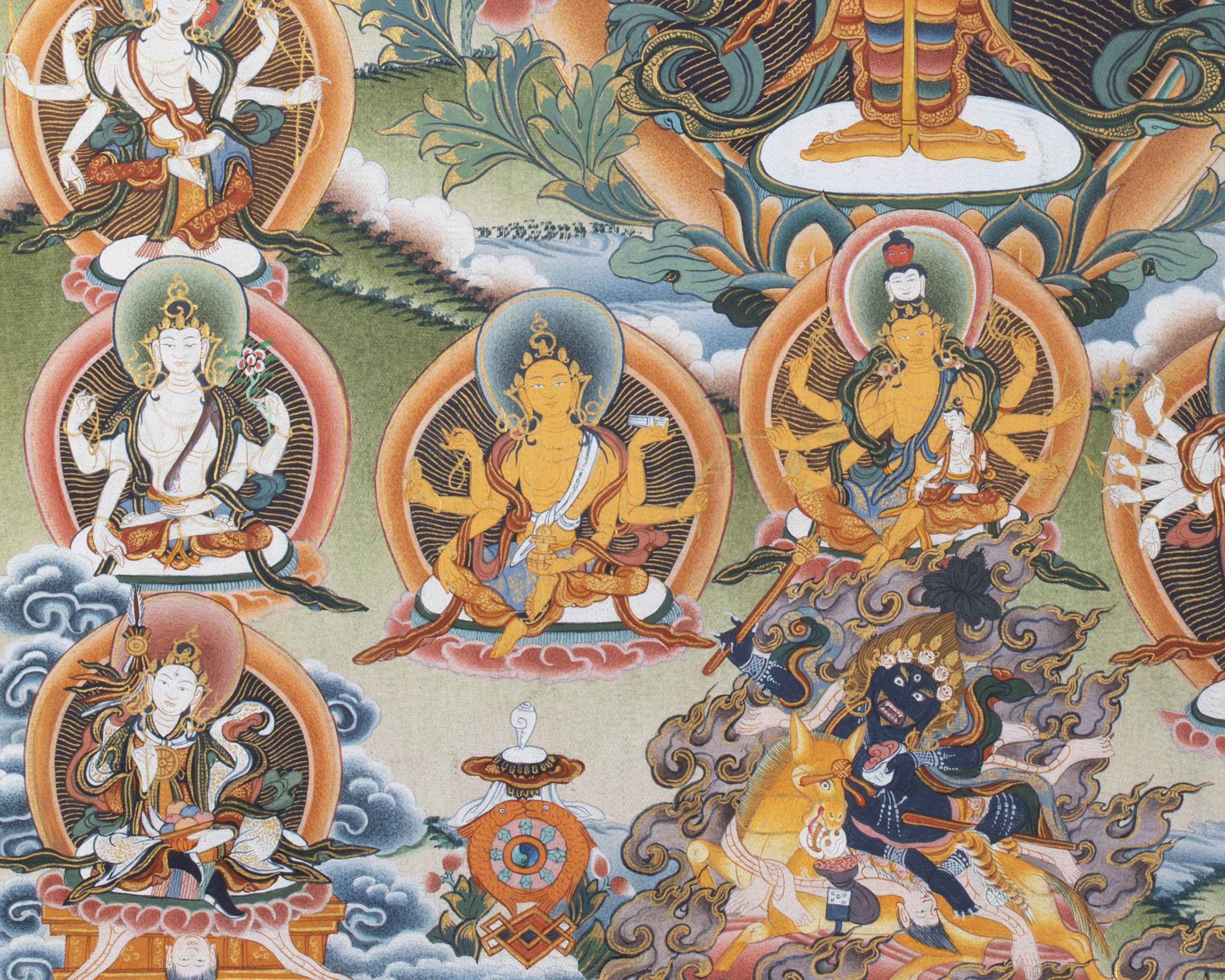Amoghpasa Thangka | Tibetan Buddhist Handpainted Art | Digital Print
