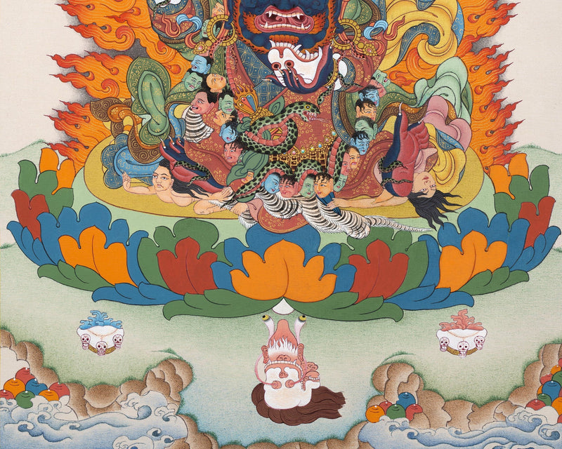 Mahakala Bernagchen | The Black Cloak | Tibetan Thangka Painting