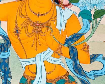 Manjushri Thangka Art | Traditional Karma Gadri Style