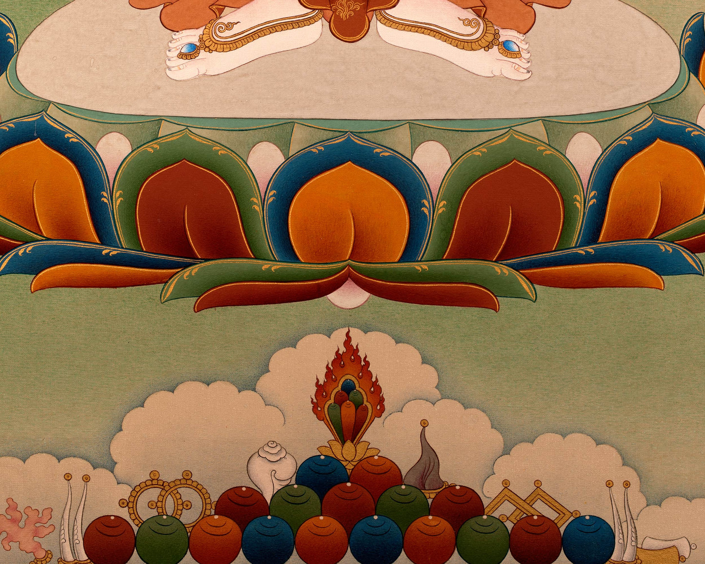 Standing Chenrezig Thangka | Bodhisattva Art Print