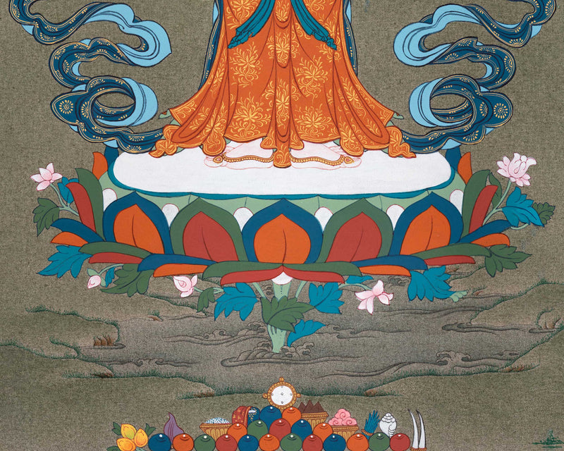 Divine Compassion Of Chenrezig | 1000-Armed Avalokiteshvara Thangka | Hand Painted Gifts