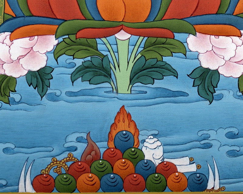 Manjushri Bodhisattva Thangka, Tibetan Thangka Painting