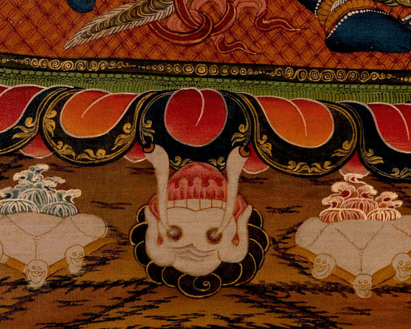 Vajrapani Thangka | Wrathful Bodhisattva | Religious Wall Decors