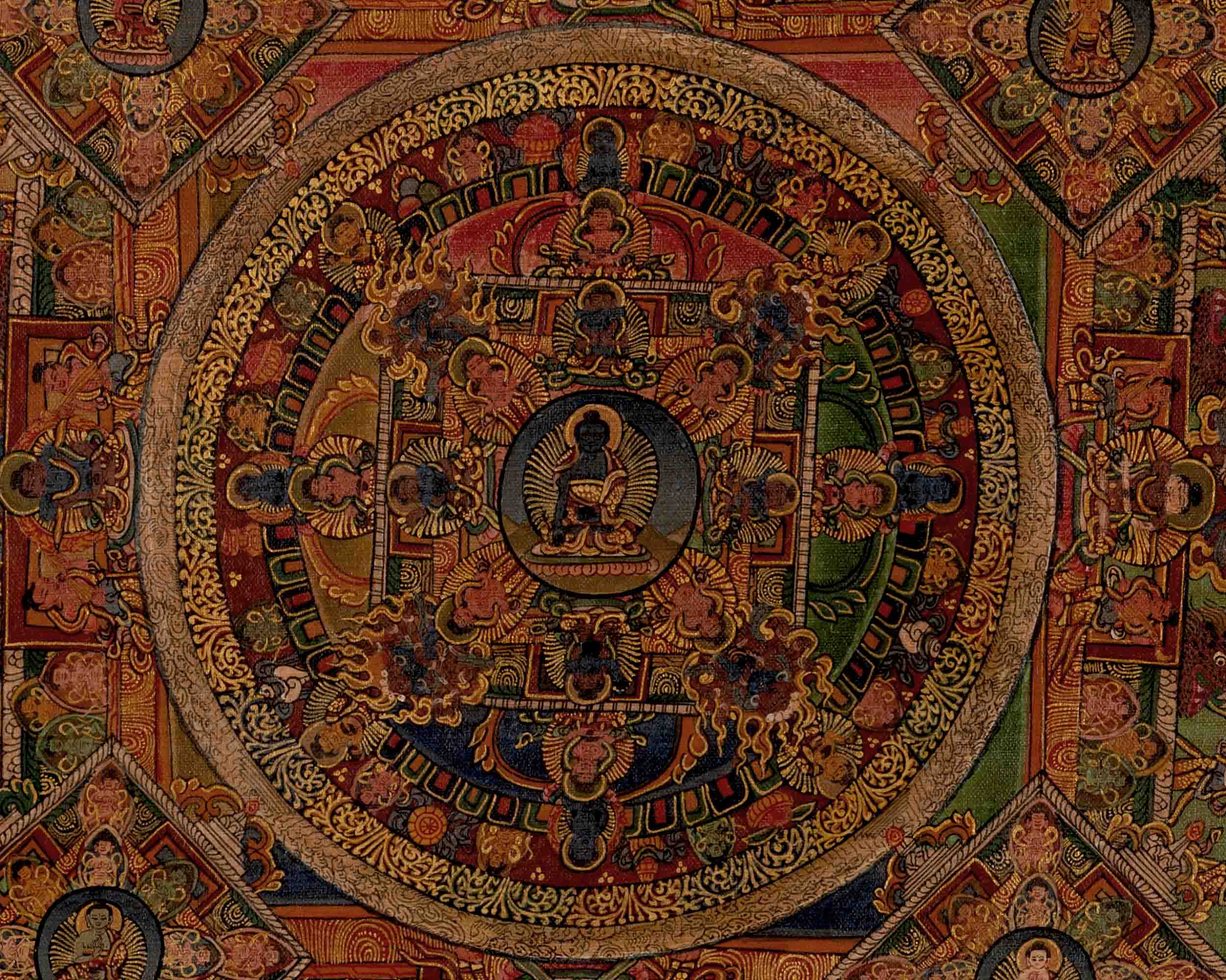 Shakyamuni Buddha Mandala Thangka | Traditional Tibetan Thangka