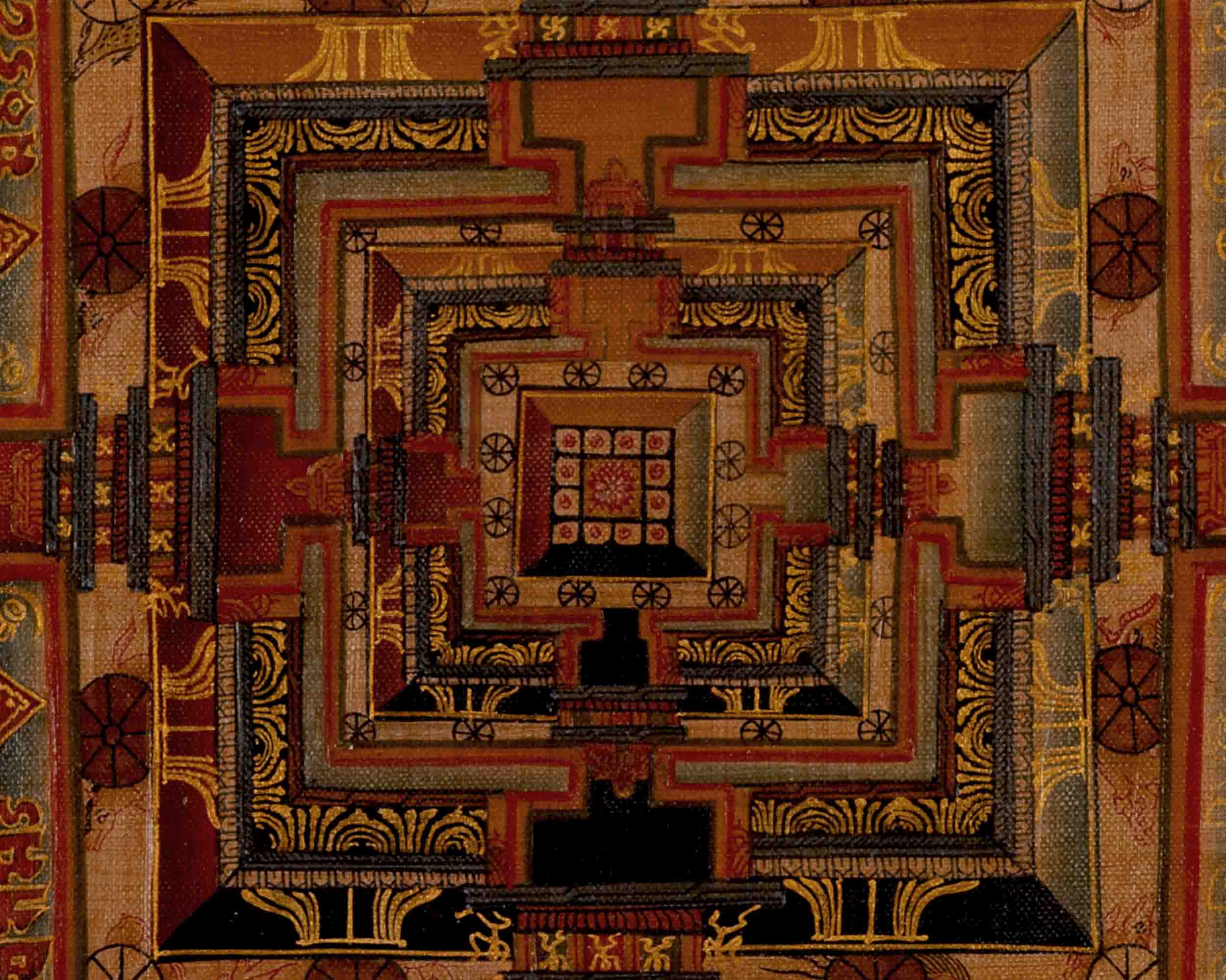 Tibetan Kalachakra Mandala | Traditional Thangka | Wall Decors
