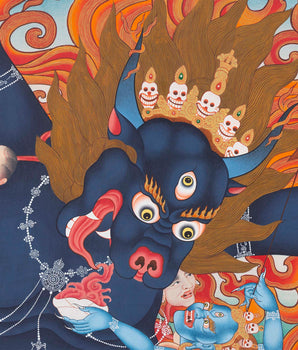 Yama Dharmaraja Thangka | Budddhist Thangka | Digital Print