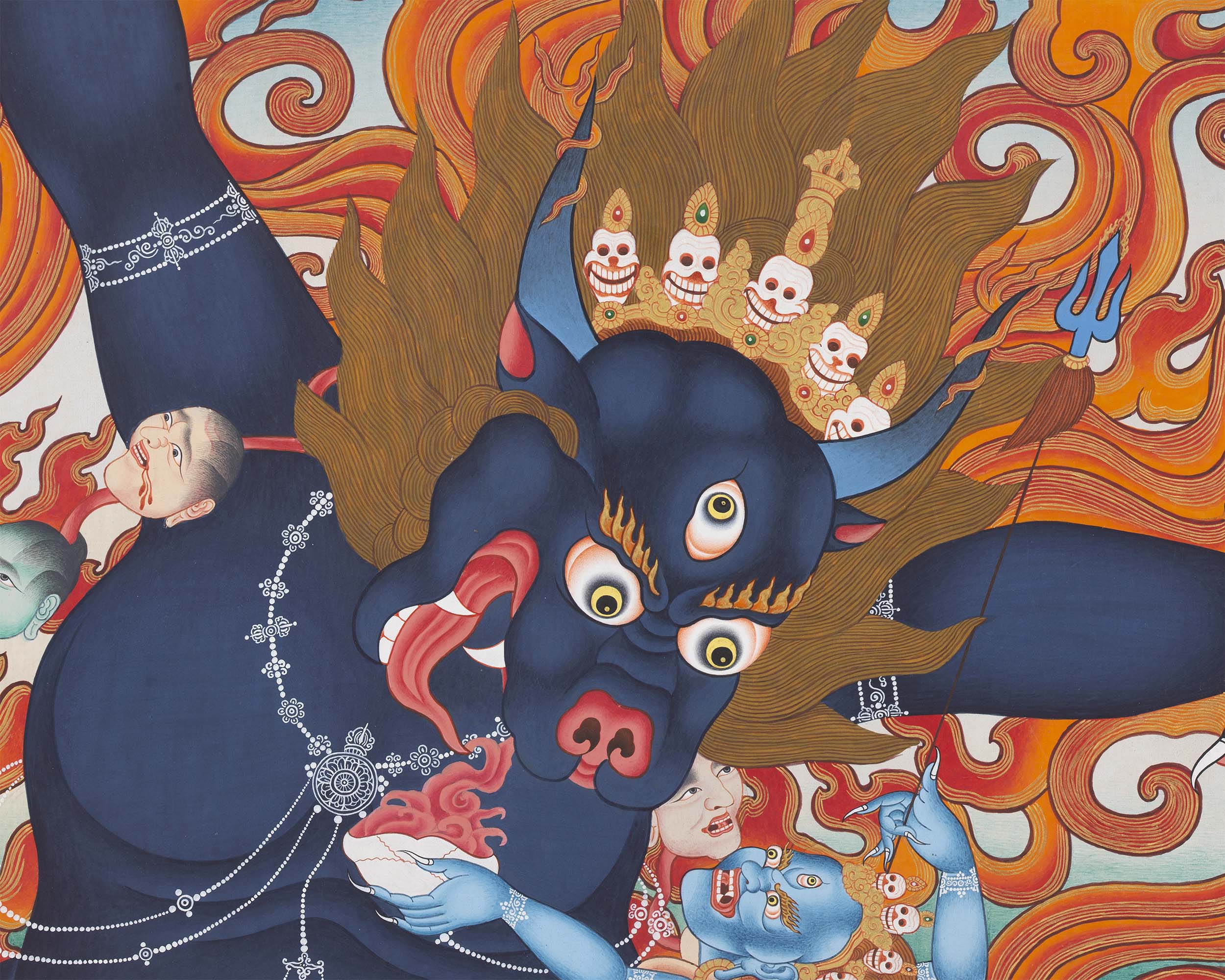 Yama Dharmaraja Thangka | Budddhist Thangka | Digital Print