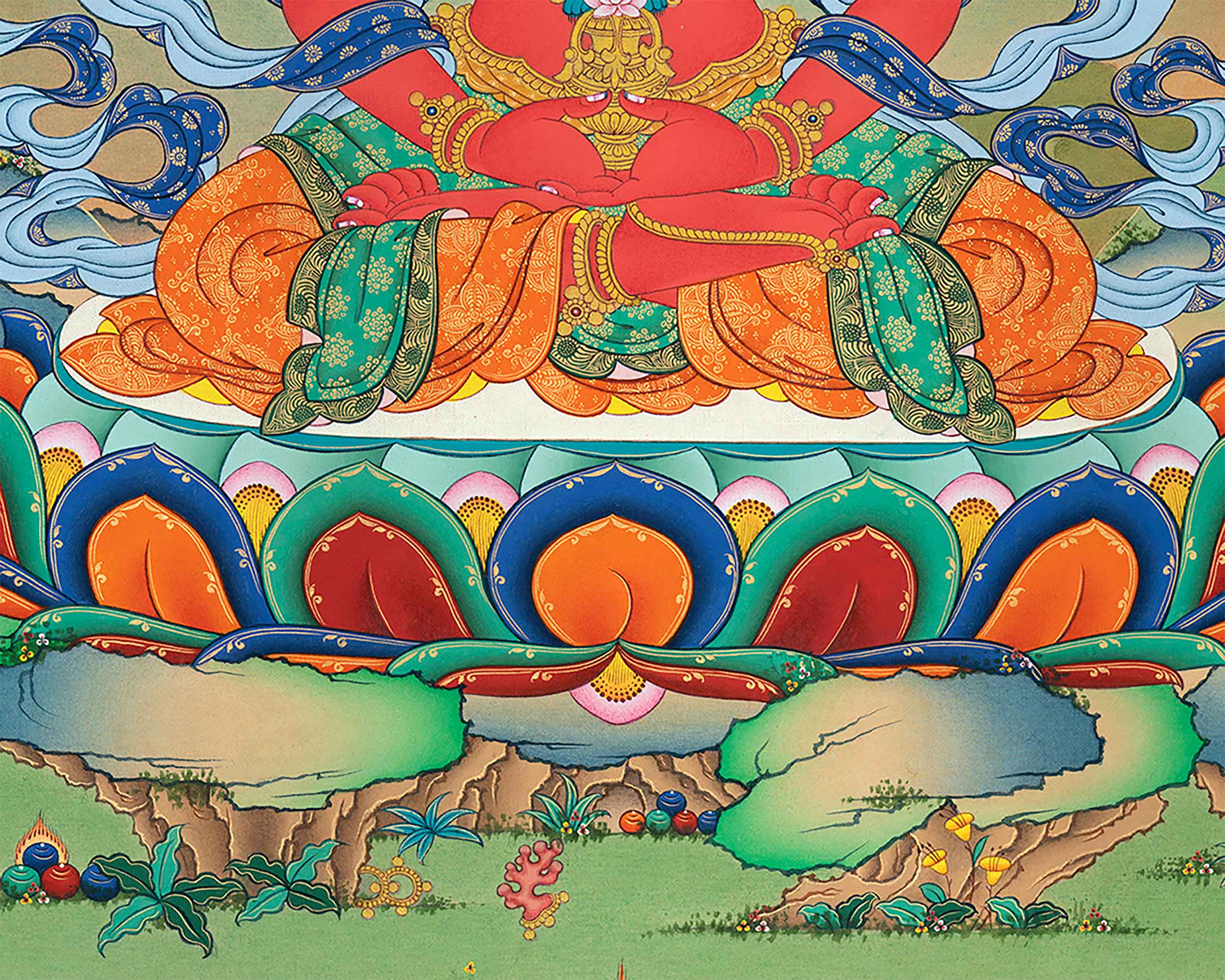 Amitayus Buddha| Traditional Wall Decor| Buddha Art