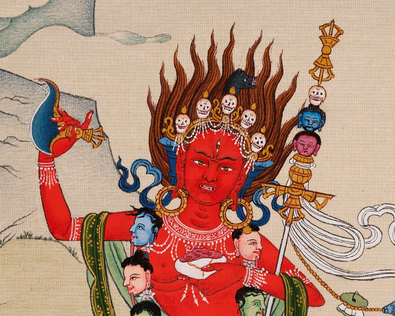 Vajravarahi Sadhana Thangka | Traditional Himalayan Dakini Art