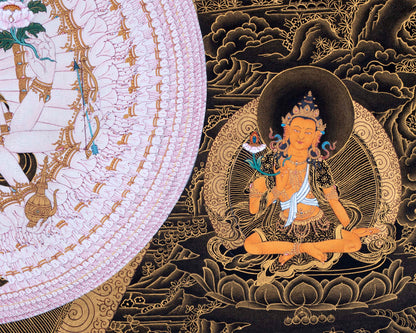 1000 armed Avalokiteshvara with Bodhisattva Thangka | Tibetan Art Prints