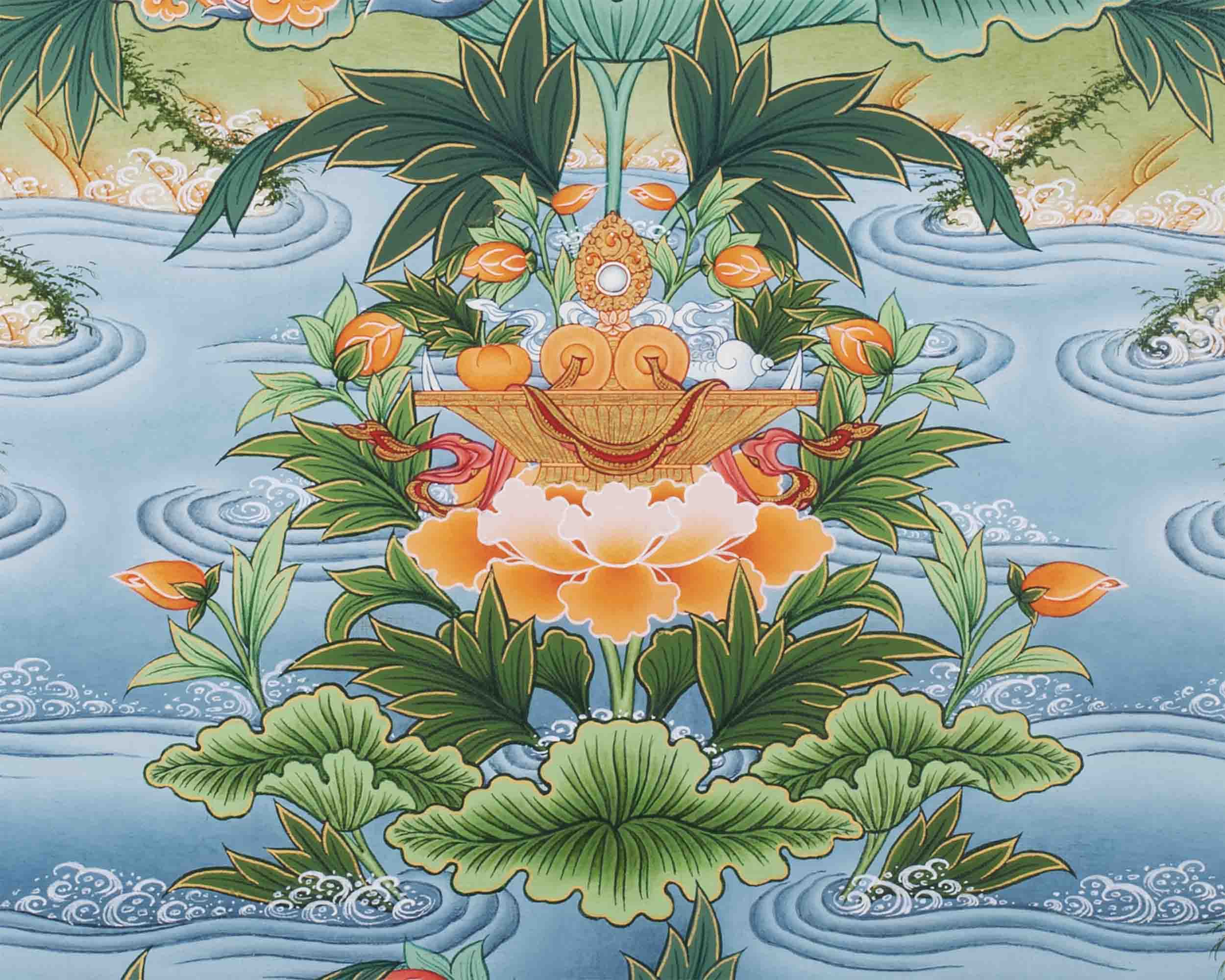 Arya Green Tara Print | Thangka Print | Religious Wall Decors