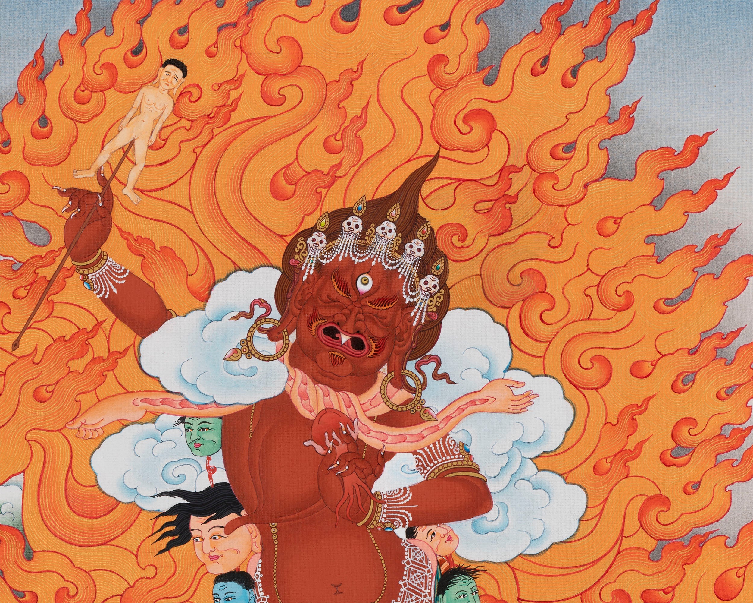 Ekajati, Rahula & Dorje Legpa Thangka | The Three Nyingma Protectors