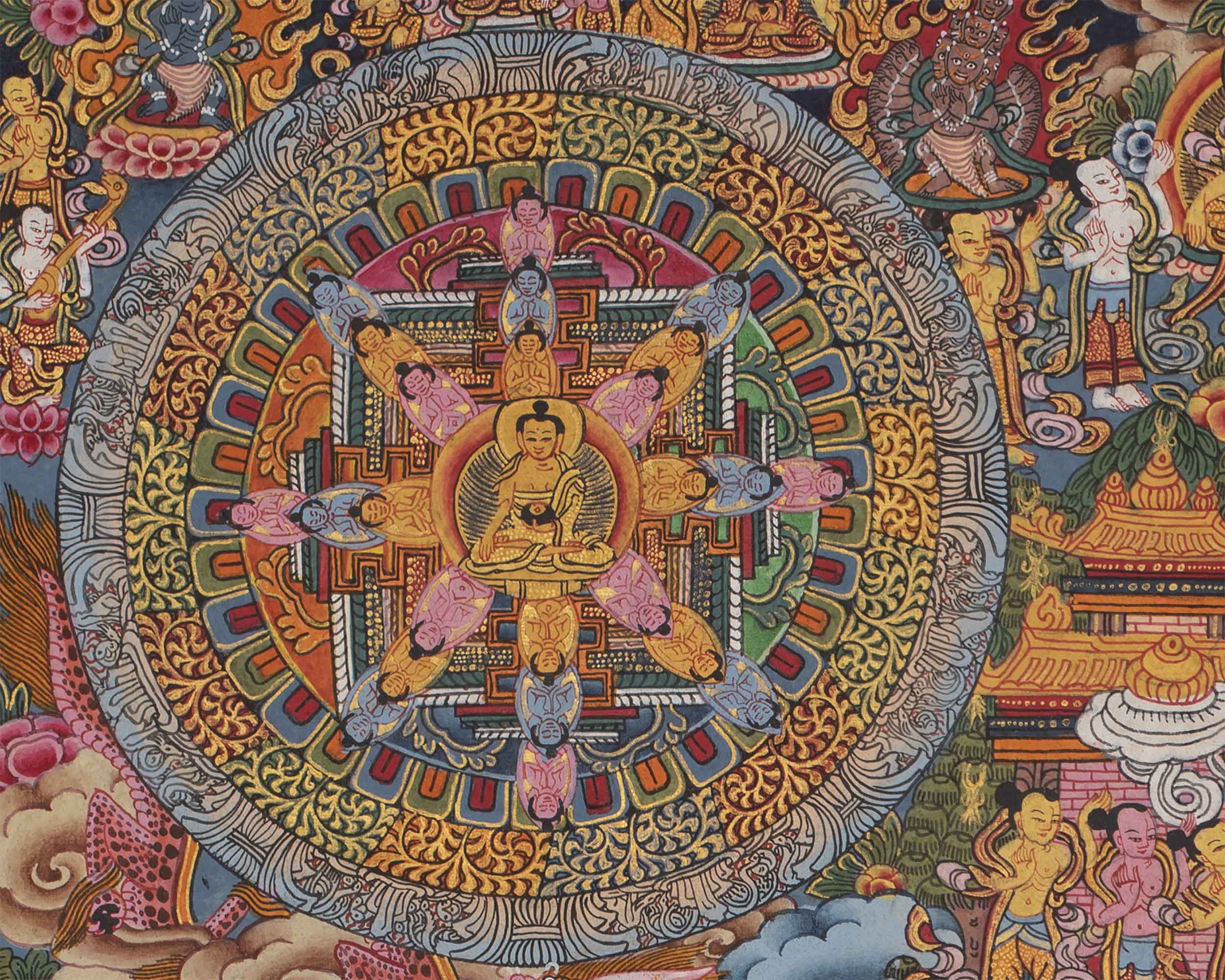 Mandala1000 Armed Lokeshvara | Buddhist Wall Hanging Mandala