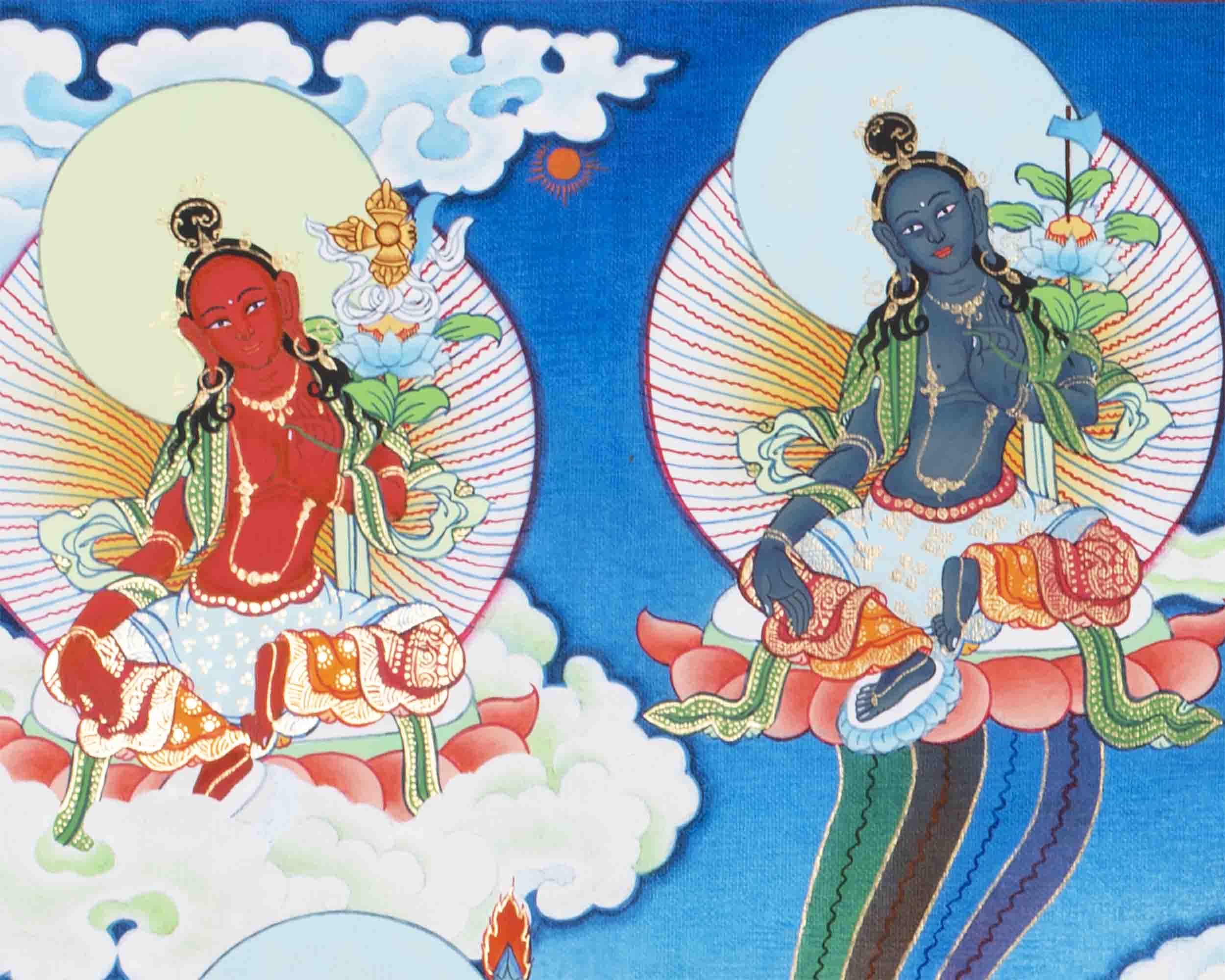 21 Tara Print | Tibetan Buddhist Painting | Wall Hanging Decors